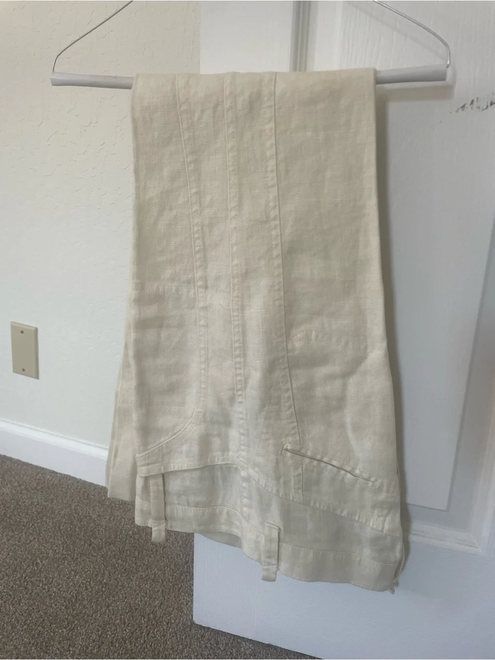 Cream Linen Trousers by Zara - size 4